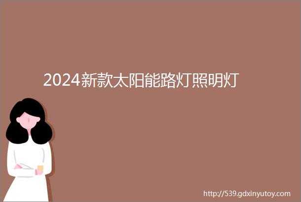 2024新款太阳能路灯照明灯