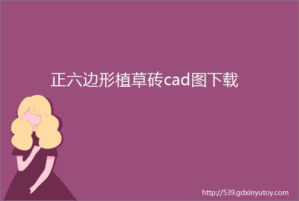 正六边形植草砖cad图下载