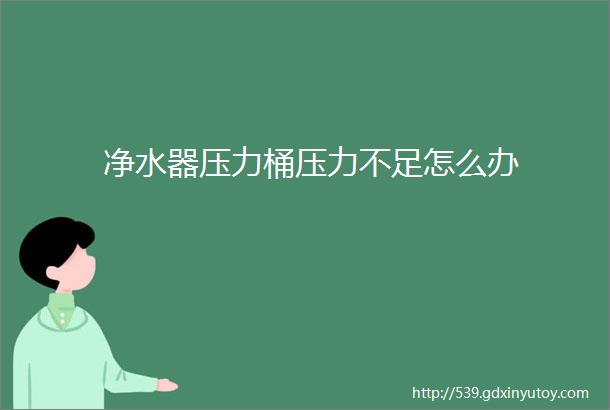 净水器压力桶压力不足怎么办