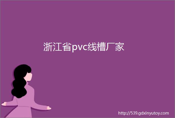 浙江省pvc线槽厂家