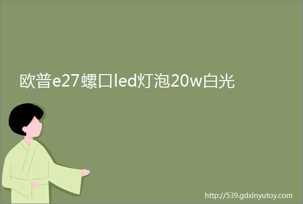 欧普e27螺口led灯泡20w白光