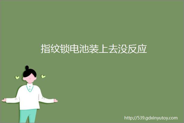 指纹锁电池装上去没反应