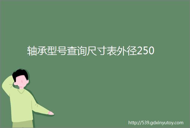 轴承型号查询尺寸表外径250